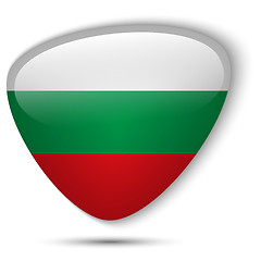 Image showing Bulgaria Flag Glossy Button