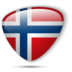 Image showing Norway Flag Glossy Button