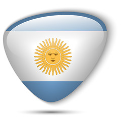 Image showing Argentina Flag Glossy Button