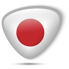 Image showing Japan Flag Glossy Button