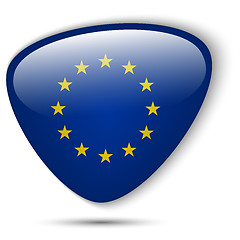 Image showing Europe Flag Glossy Button