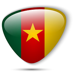 Image showing Cameroon Flag Glossy Button