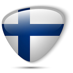 Image showing Finland Flag Glossy Button