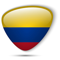 Image showing Colombia Flag Glossy Button