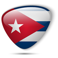 Image showing Cuba Flag Glossy Button