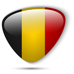 Image showing Belgium Flag Glossy Button