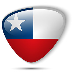 Image showing Chile Flag Glossy Button