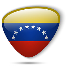 Image showing Venezuela Flag Glossy Button