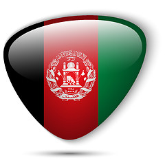 Image showing Afghanistan Flag Glossy Button