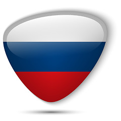 Image showing Russia Flag Glossy Button