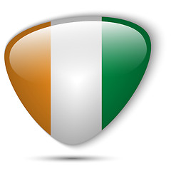 Image showing Ireland Flag Glossy Button