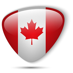 Image showing Canada Flag Glossy Button