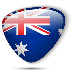 Image showing Australia Flag Glossy Button