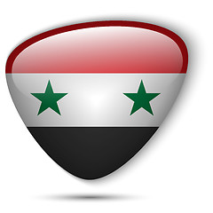 Image showing Syria Flag Glossy Button