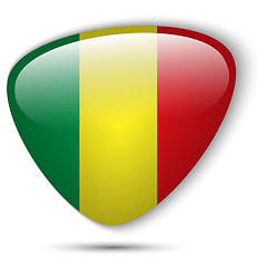 Image showing Mali Flag Glossy Button