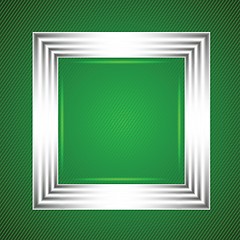 Image showing white frame on a green background.