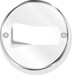 Image showing Web buttons for design, icon with empty blank white paper