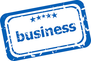 Image showing business on rubber stamp over a white background