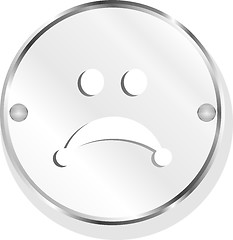 Image showing Sad icon (button) isolated on white background