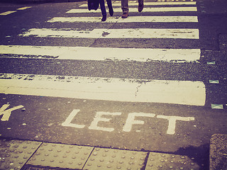 Image showing Retro look Look Left sign