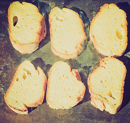 Image showing Retro look Bread slice