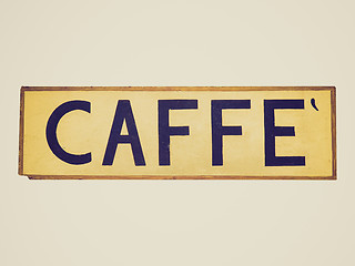 Image showing Retro look Caffe sign