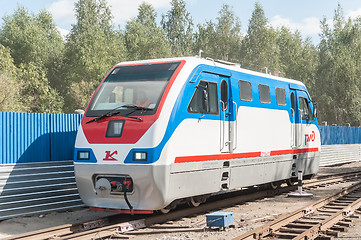 Image showing TU10-011 locomotive on Children's railroad. Russia