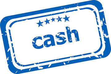 Image showing cash Rubber Stamp over a white background