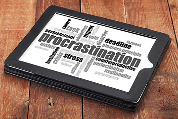 Image showing procrastination word cloud