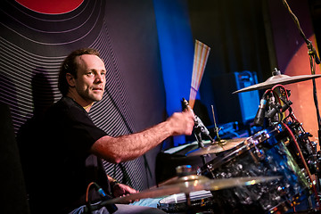 Image showing playing drums