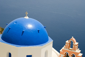 Image showing greek church and bell tower