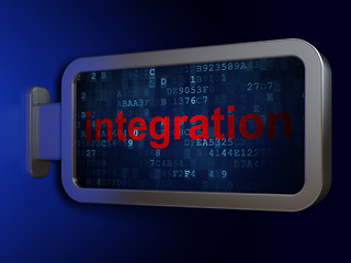 Image showing Finance concept: Integration on billboard background