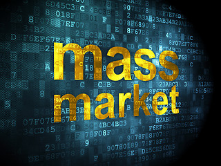 Image showing Marketing concept: Mass Market on digital background