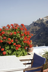 Image showing cafe table with incredible view