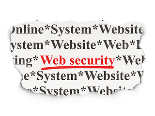 Image showing Web development concept: Web Security on Paper background