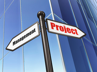 Image showing Business concept: Project Management on Building background