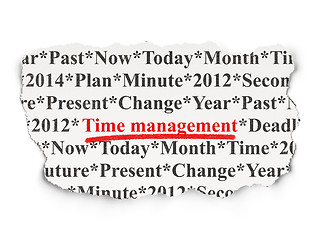 Image showing Timeline concept: Time Management on Paper background