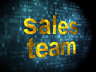 Image showing Marketing concept: Sales Team on digital background