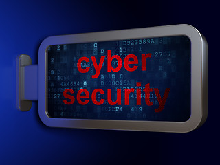 Image showing Protection concept: Cyber Security on billboard background