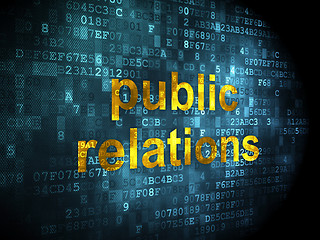 Image showing Marketing concept: Public Relations on digital background