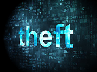 Image showing Security concept: Theft on digital background