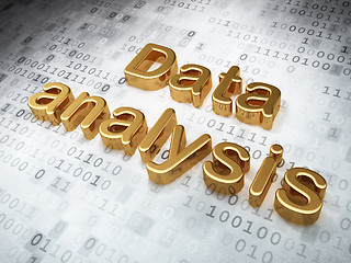 Image showing Information concept: Golden Data Analysis on digital background