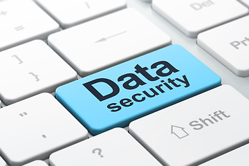 Image showing Safety concept: Data Security on computer keyboard background