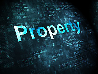 Image showing Finance concept: Property on digital background