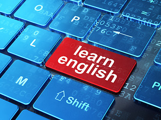 Image showing Education concept: Learn English on computer keyboard background