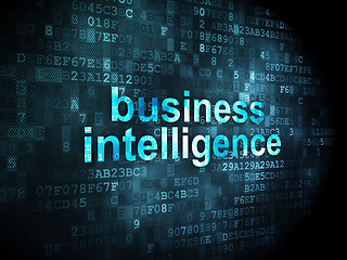 Image showing Business concept: Business Intelligence on digital background