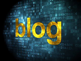 Image showing SEO web design concept: Blog on digital background