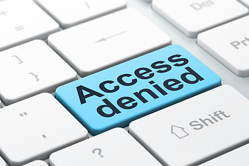 Image showing Privacy concept: Access Denied on computer keyboard background