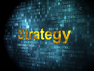 Image showing Business concept: Strategy on digital background