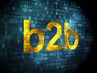 Image showing Finance concept: B2b on digital background